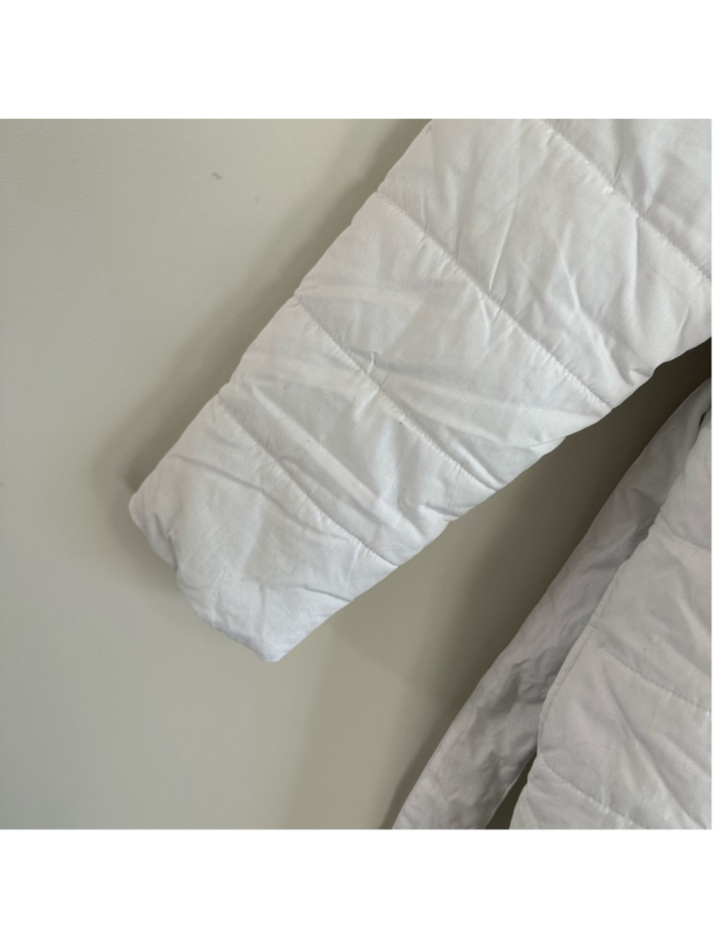 If Only Home Duvet Robe White Quilted Robe One Size Pockets - Picture 11 of 13